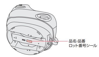 チャイルドシートの製品名、品番、ロットNo. はどこを見ればわかりますか？