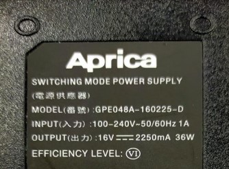 ユラリズムオートシリーズ】ACアダプターの出力電圧・ 容量・出力電流
