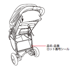 取引完了　アップリカ　ベビーカー ベビーカー】品番・ロットNo.の位置